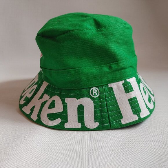 FUN Heineken BUCKET HAT Reversible Green RED Star Beer Branded Hat - Picture 2 of 6
